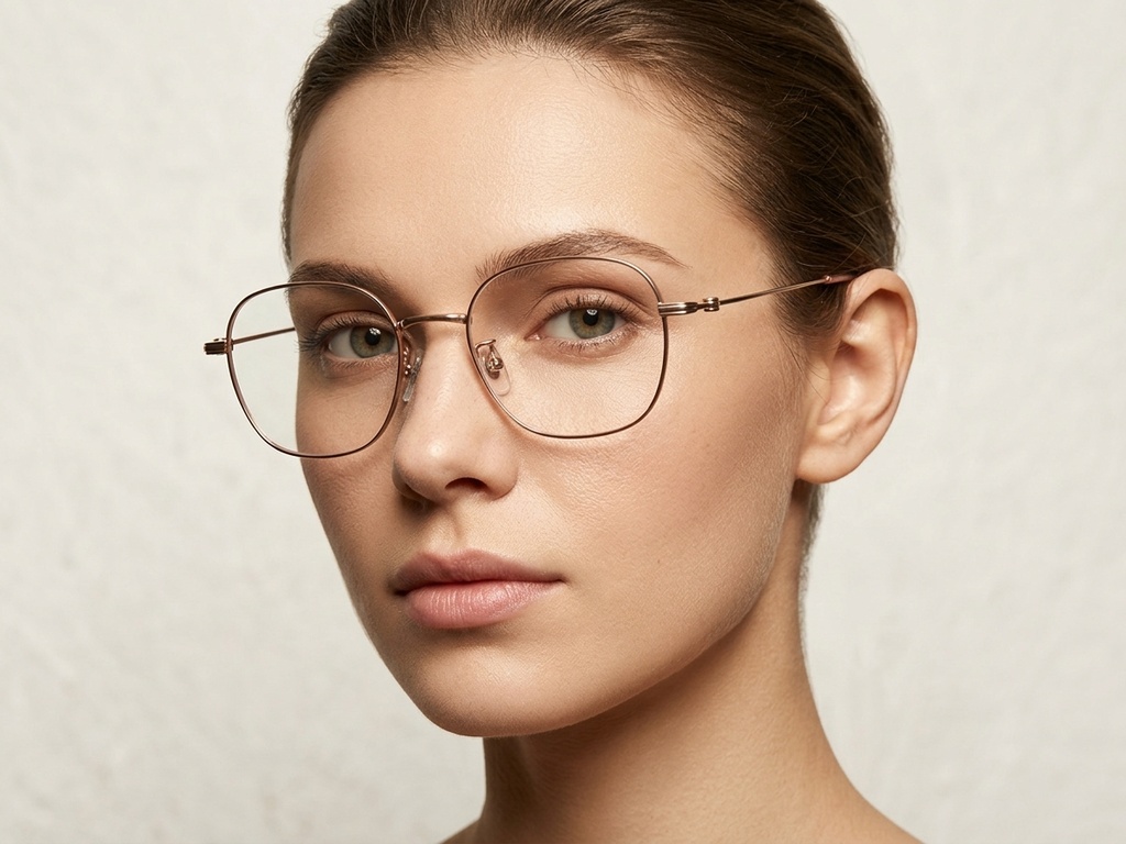 BS423-0588_Pink_Rectangular_Titanium_Glasses-tryon_female