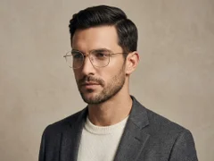 BS423-0588_Pink_Rectangular_Titanium_Glasses-tryon_male