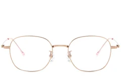 BS423-0588_Pink_Rectangular_Titanium_Glasses_front