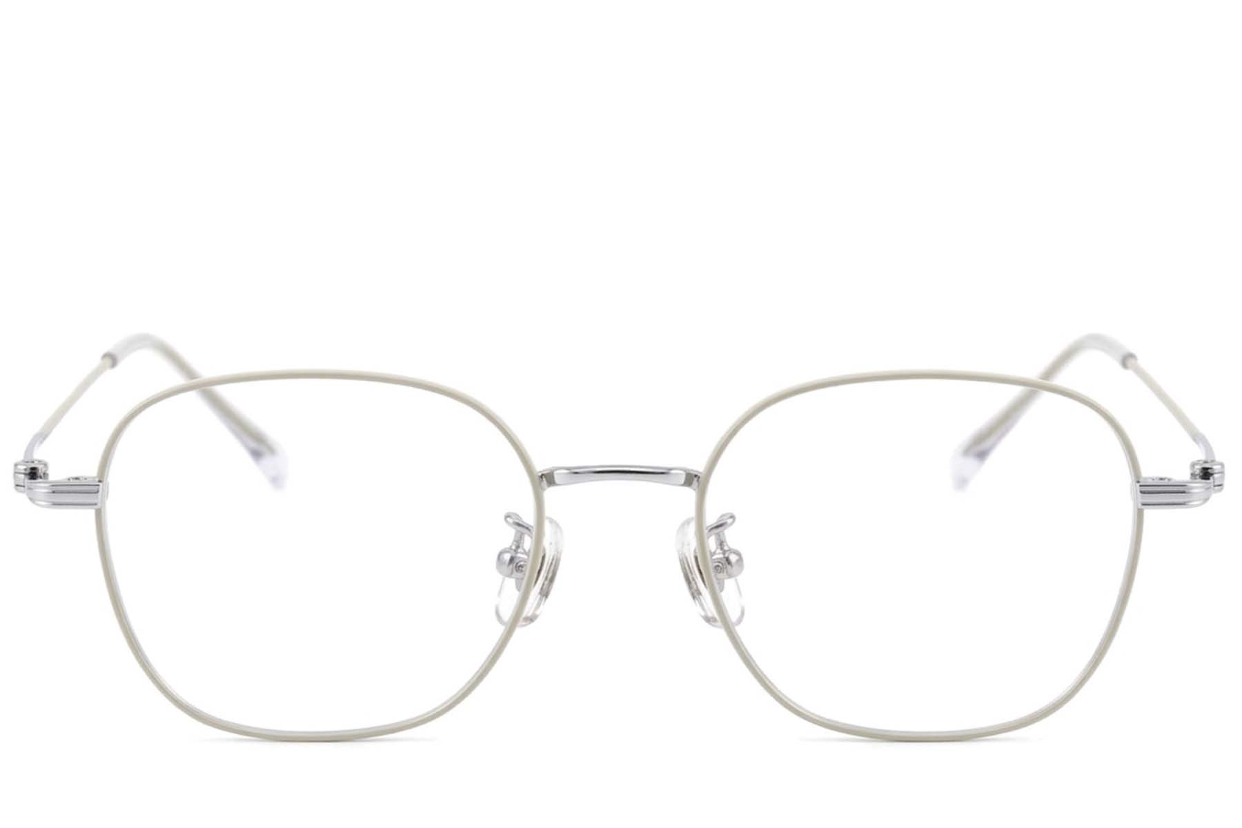 BS423-0589_Green_Rectangular_Titanium_Glasses-front