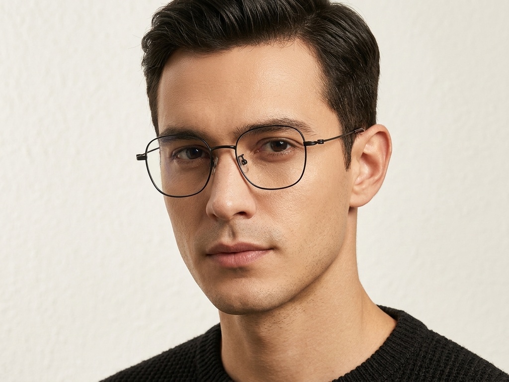 BS423-0590_Black_Rectangular_Titanium_Glasses-tryon_male