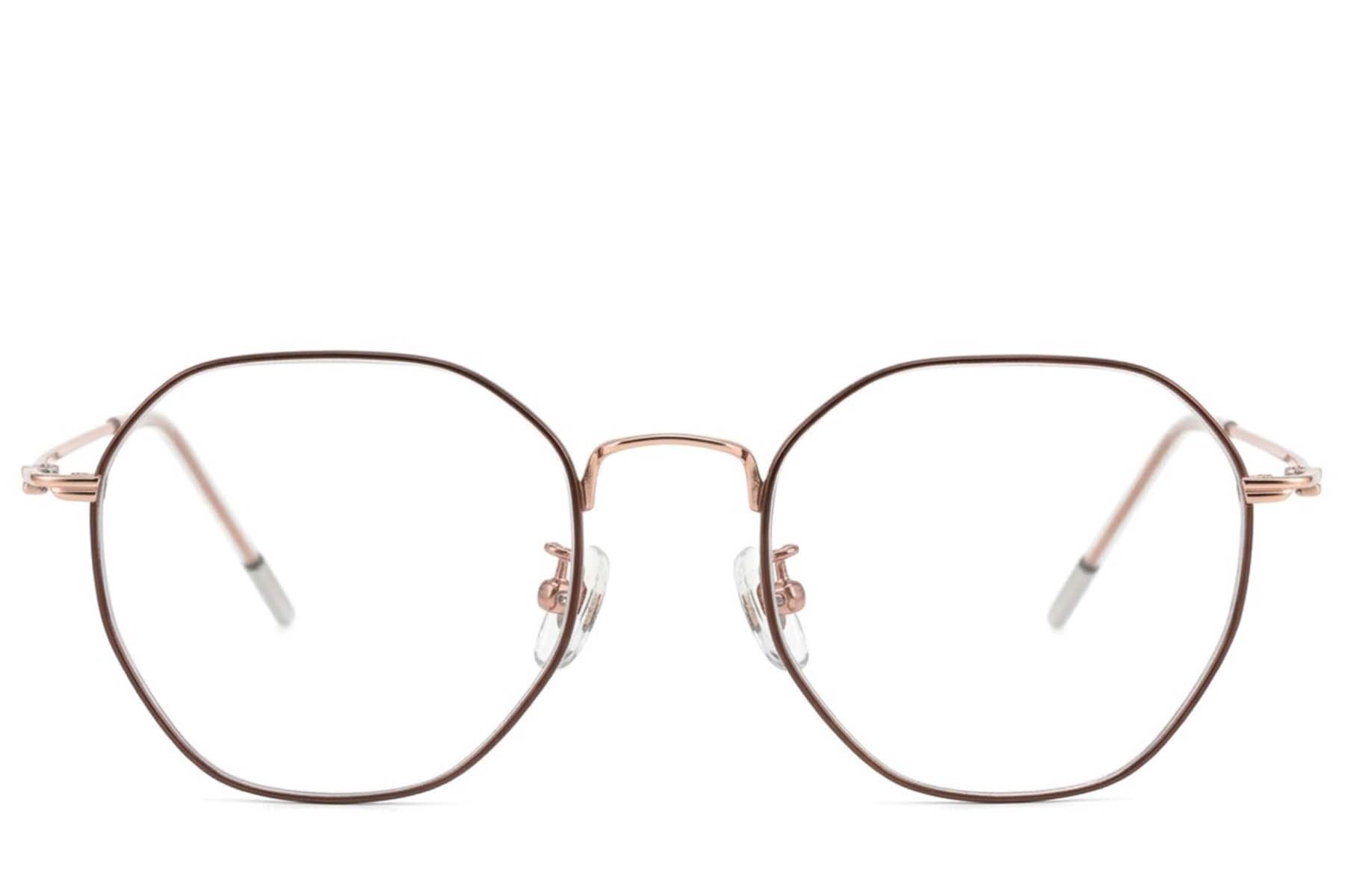 BS423-0595_Brown_Geometric_Titanium_Glasses-front