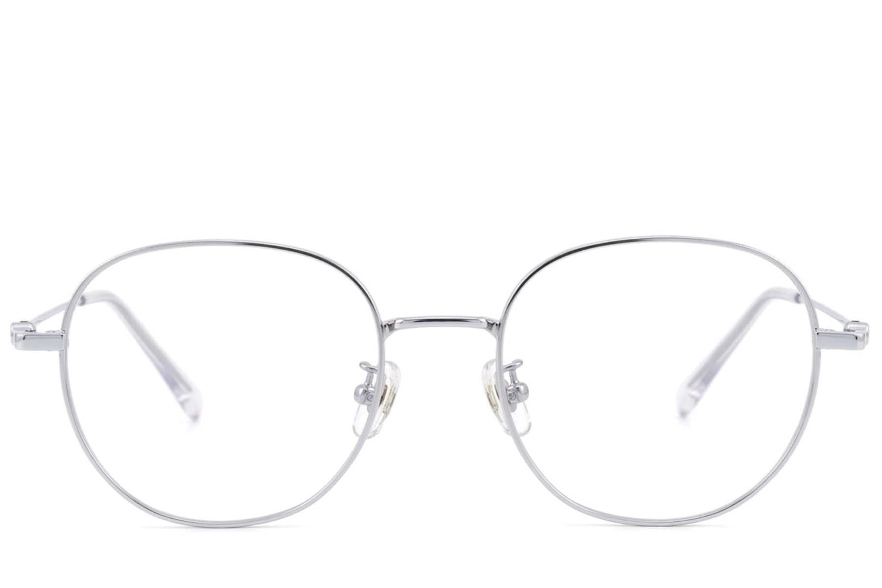 BS423-0602_Silver_Oval_Titanium_Glasses-front