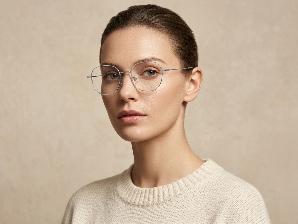 BS423-0602_Silver_Oval_Titanium_Glasses-tryon_female