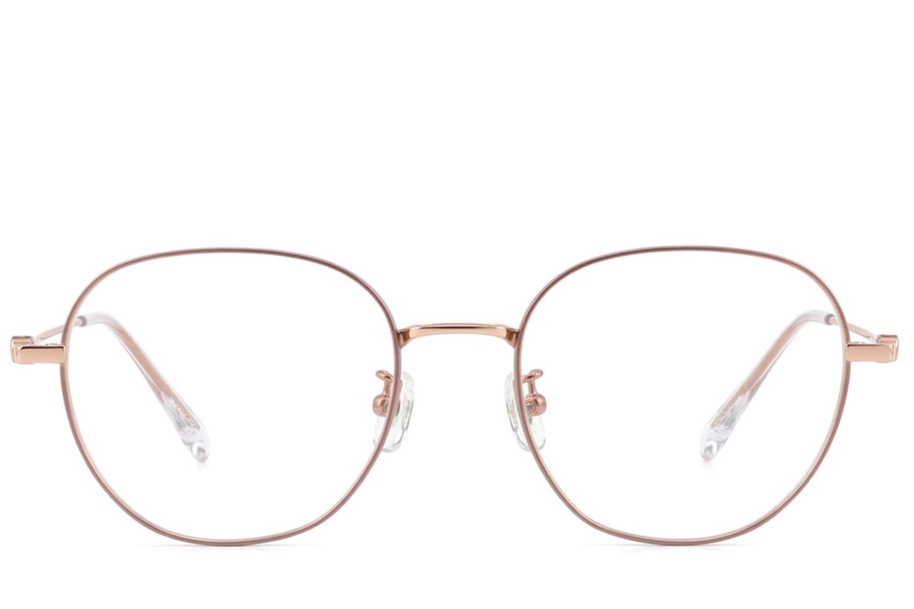 BS423-0604_Pink_Oval_Titanium_Glasses-front