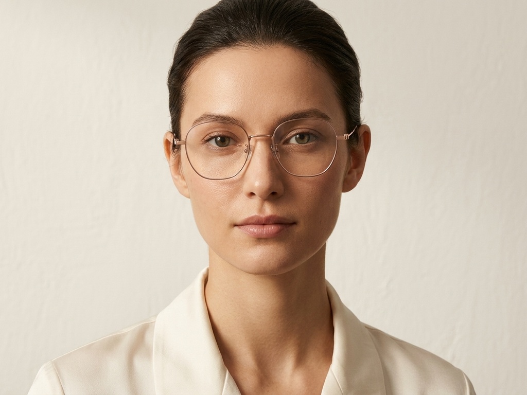 BS423-0604_Pink_Oval_Titanium_Glasses-tryon_female