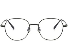 BS423-0605_Black_Oval_Titanium_Glasses-front