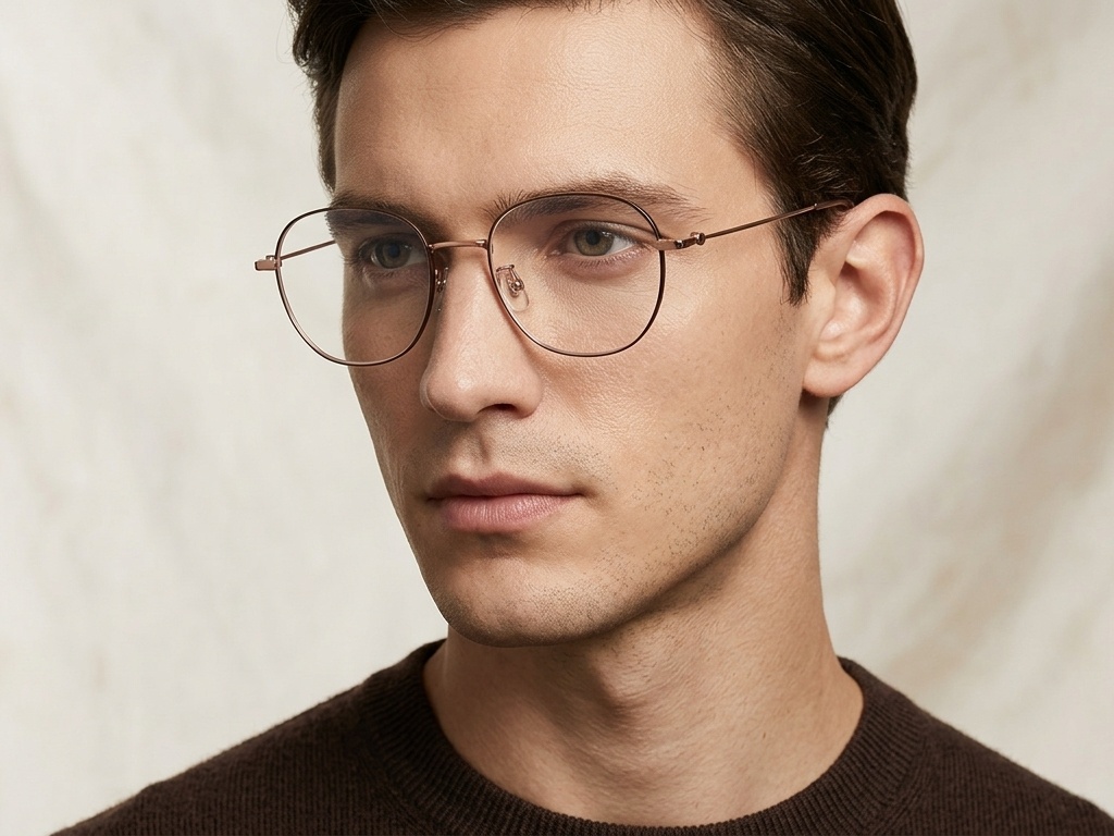 BS423-0606_Black_Oval_Titanium_Glasses-tryon_male