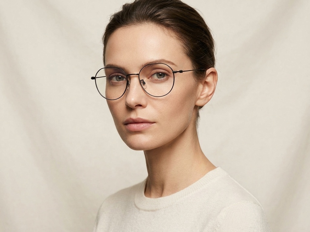 BS423-0610_Black_Geometric_Titanium_Glasses-tryon_female