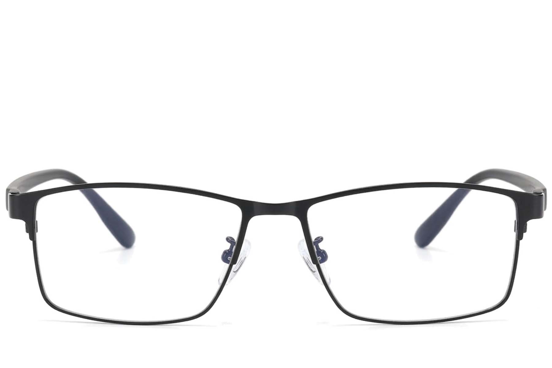 BS423-0618_Black_Rectangular_Metal_Glasses-front
