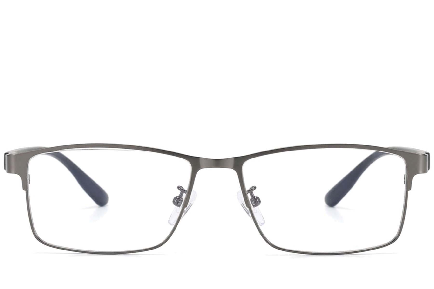 BS423-0619_Grey_Rectangular_Metal_Glasses-front