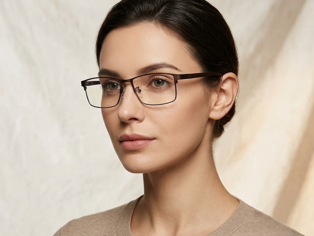 BS423-0620_Brown_Rectangular_Metal_Glasses-tryon_female