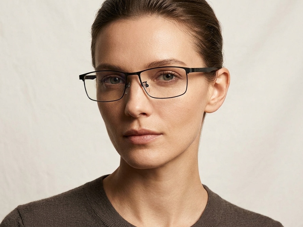 BS423-0621_Black_Rectangular_Metal_Glasses-tryon_female