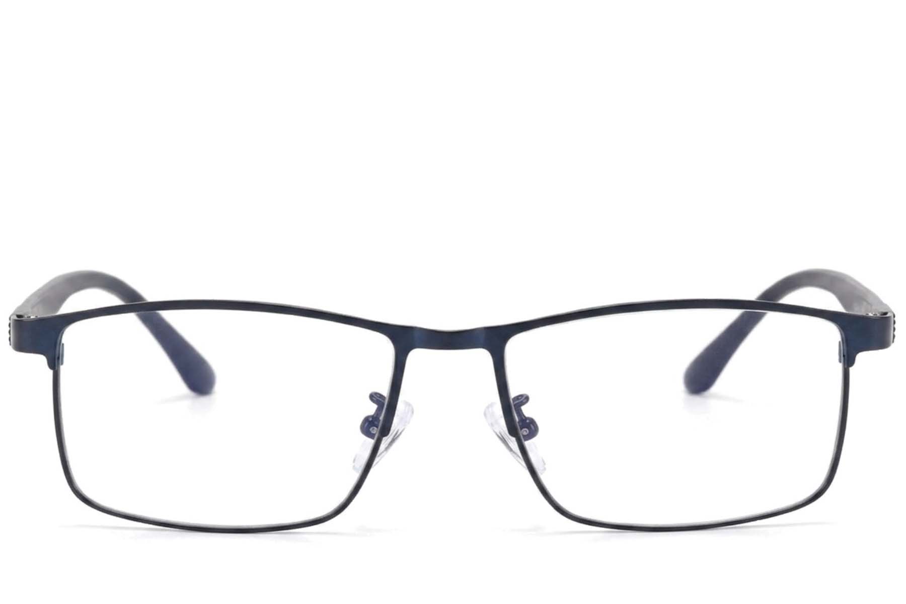 BS423-0623_Blue_Rectangular_Metal_Glasses-front