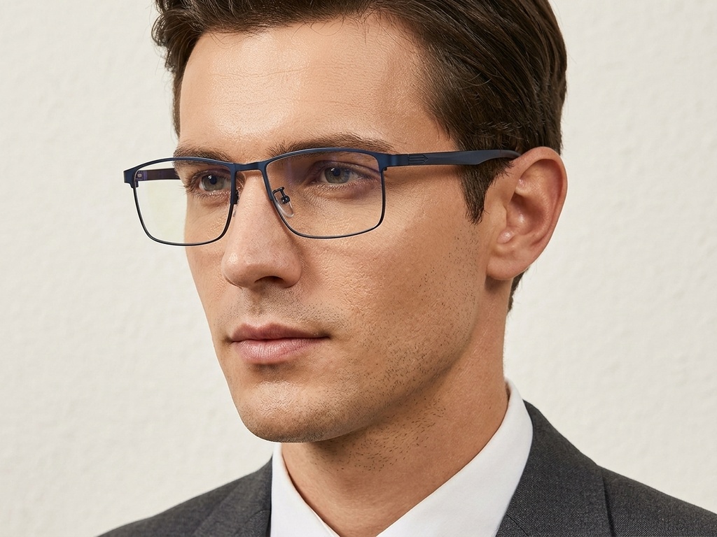 BS423-0623_Blue_Rectangular_Metal_Glasses-tryon_male