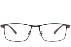 BS423-0624_Brown_Rectangular_Metal_Glasses-front