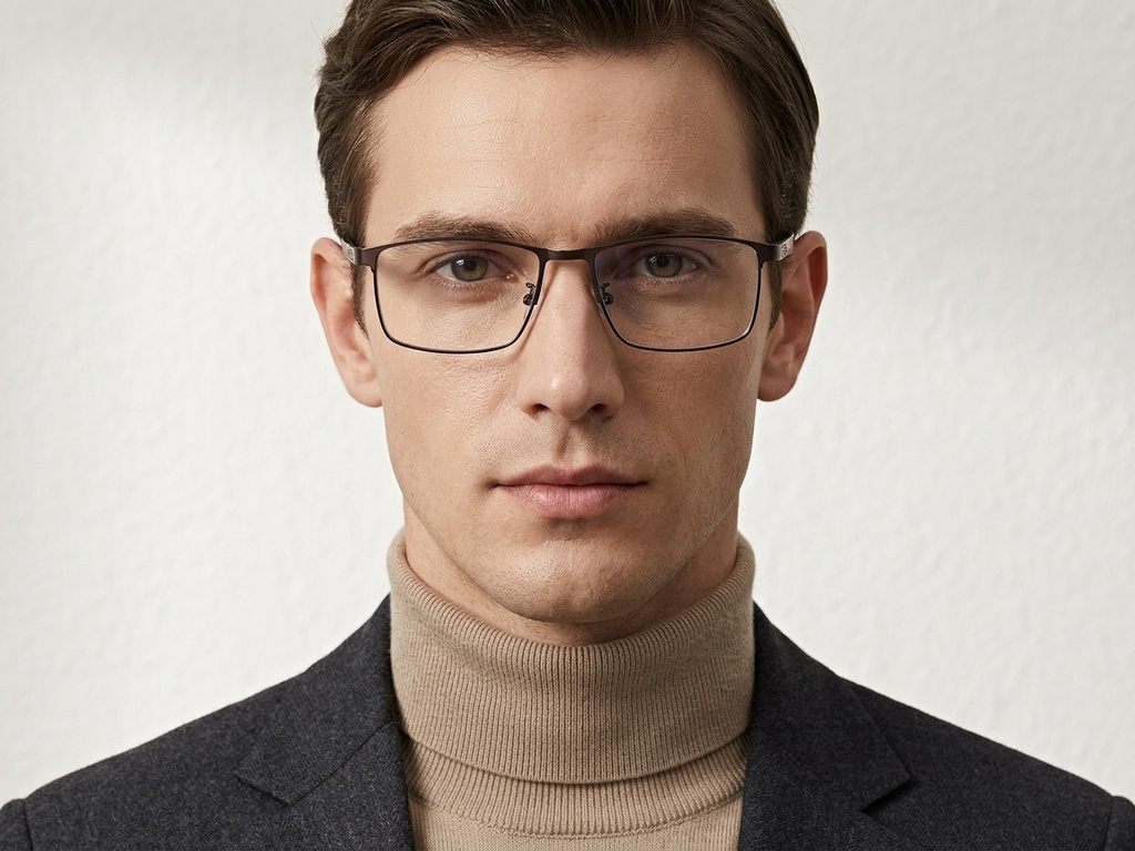BS423-0624_Brown_Rectangular_Metal_Glasses-tryon_male