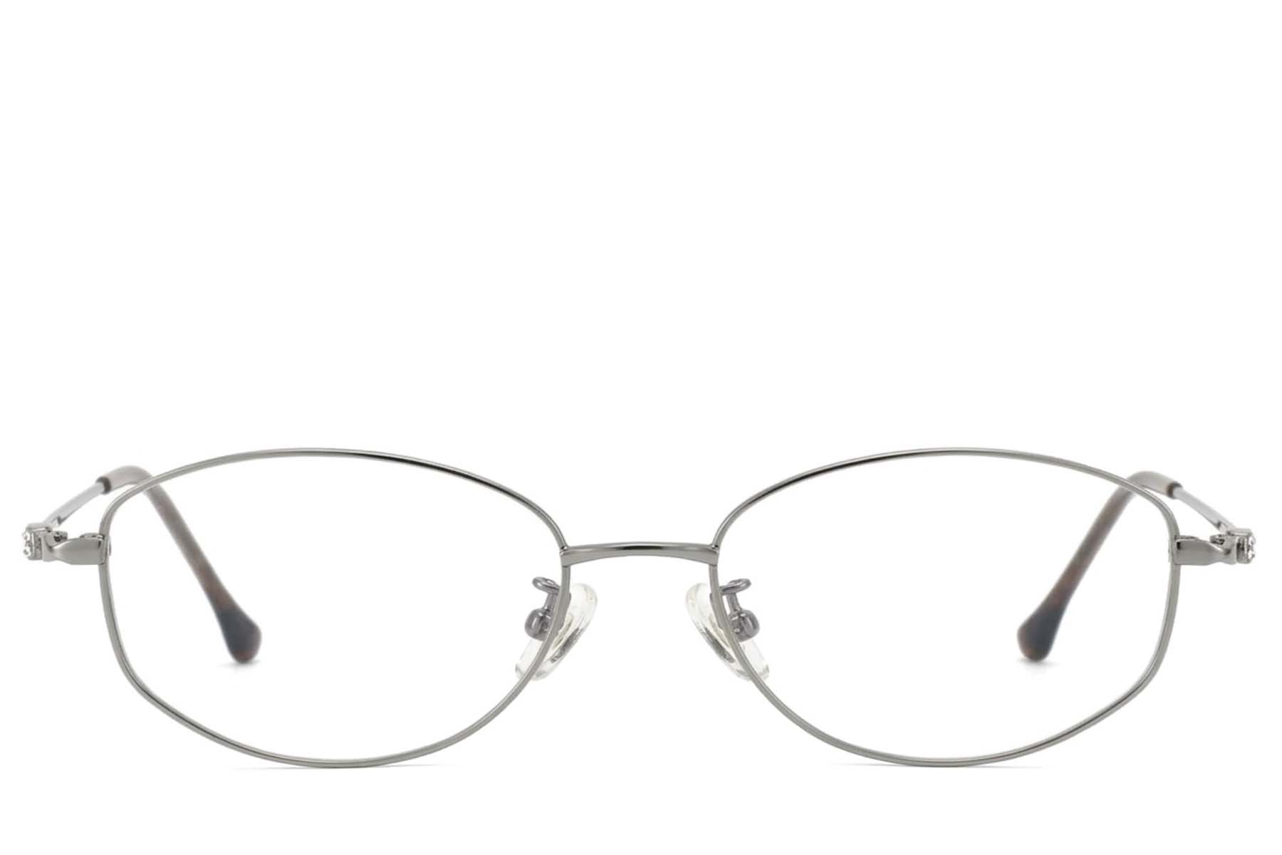 BS423-0631_Grey_Oval_Titanium_Glasses-front