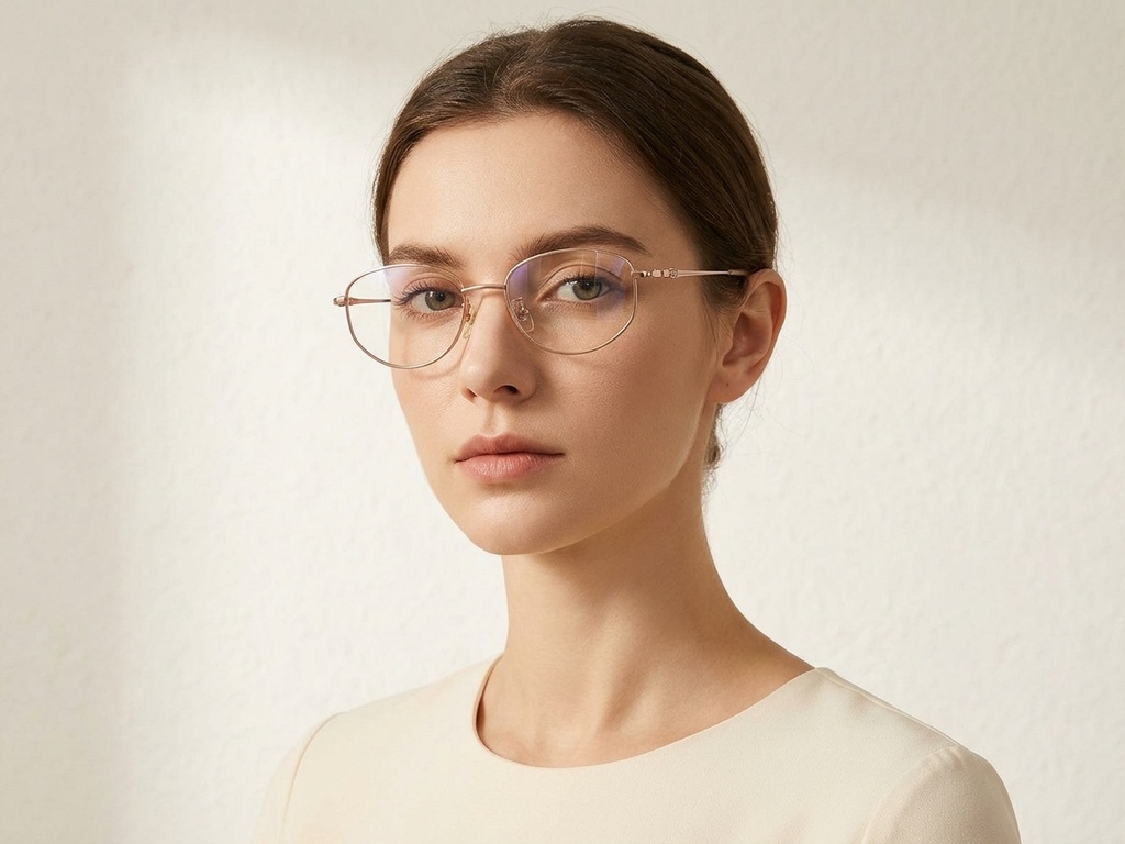 BS423-0632_Pink_Oval_Titanium_Glasses-tryon_female