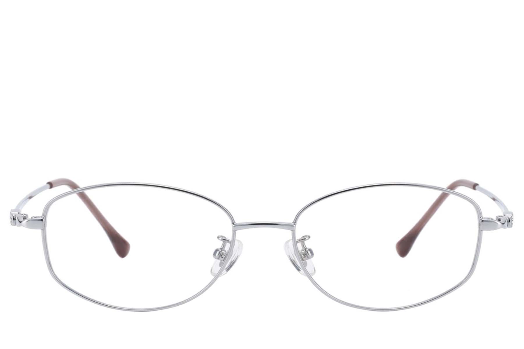 BS423-0635_Silver_Oval_Titanium_Glasses-front