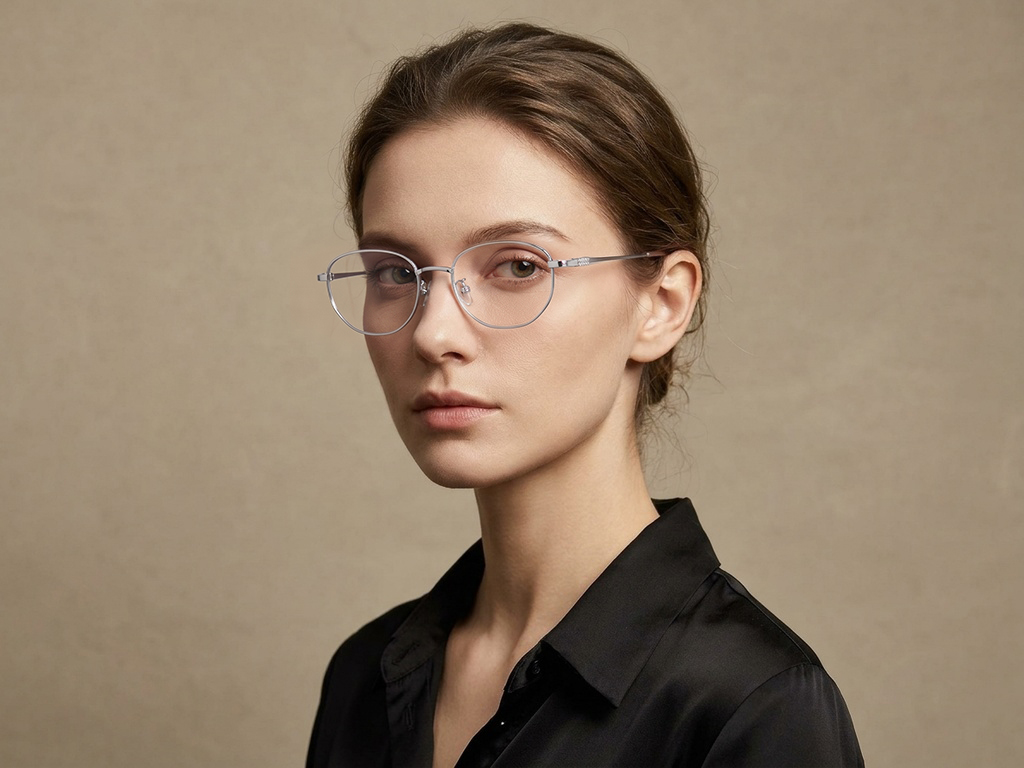 BS423-0635_Silver_Oval_Titanium_Glasses-tryon_female