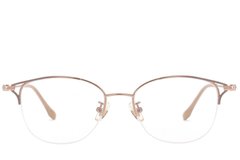 BS423-0637_Pink_Semi-rimless_Titanium_Glasses-front