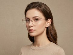 BS423-0637_Pink_Semi-rimless_Titanium_Glasses-tryon_female