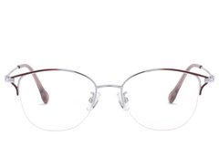 BS423-0638_Silver_Semi-rimless_Titanium_Glasses-front