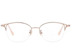 BS423-0639_Pink_Semi-rimless_Titanium_Glasses_front