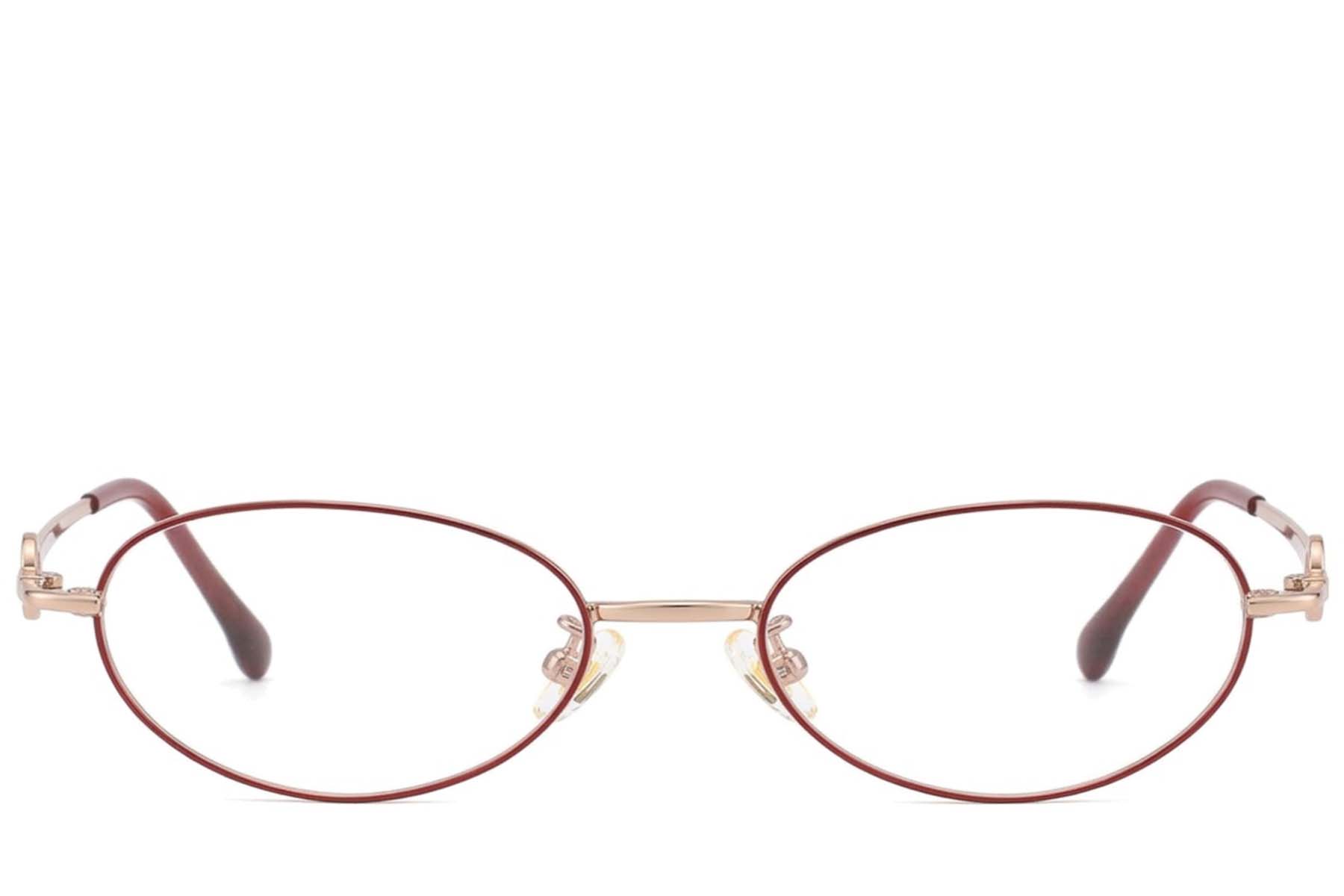 BS423-0641_Red_Oval_Titanium_Glasses-front