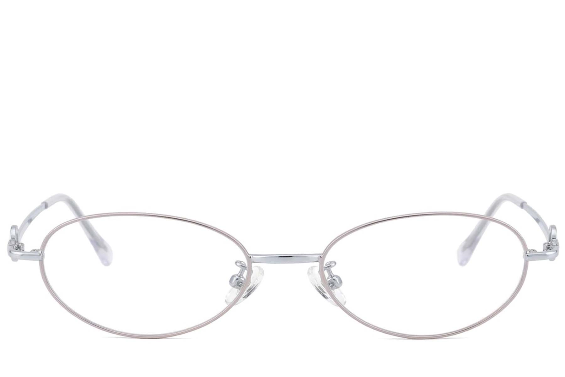 BS423-0642_Silver_Oval_Titanium_Glasses-front