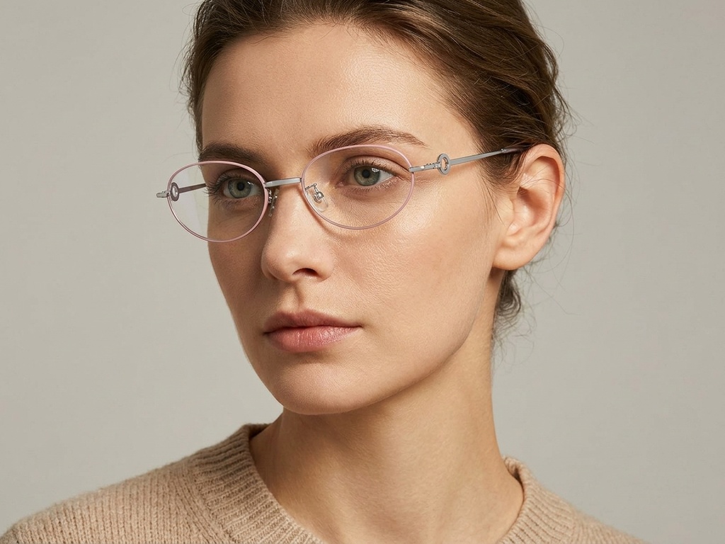 BS423-0642_Silver_Oval_Titanium_Glasses-tryon_female