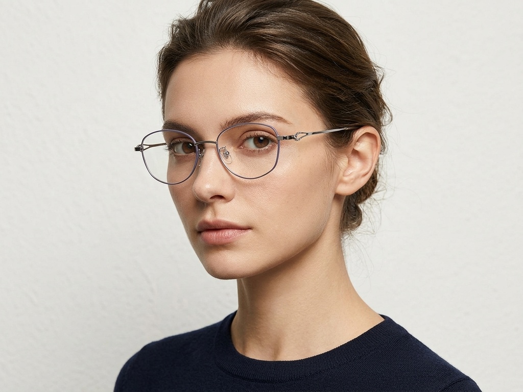 BS423-0651_Blue_Oval_Titanium_Glasses-tryon_female