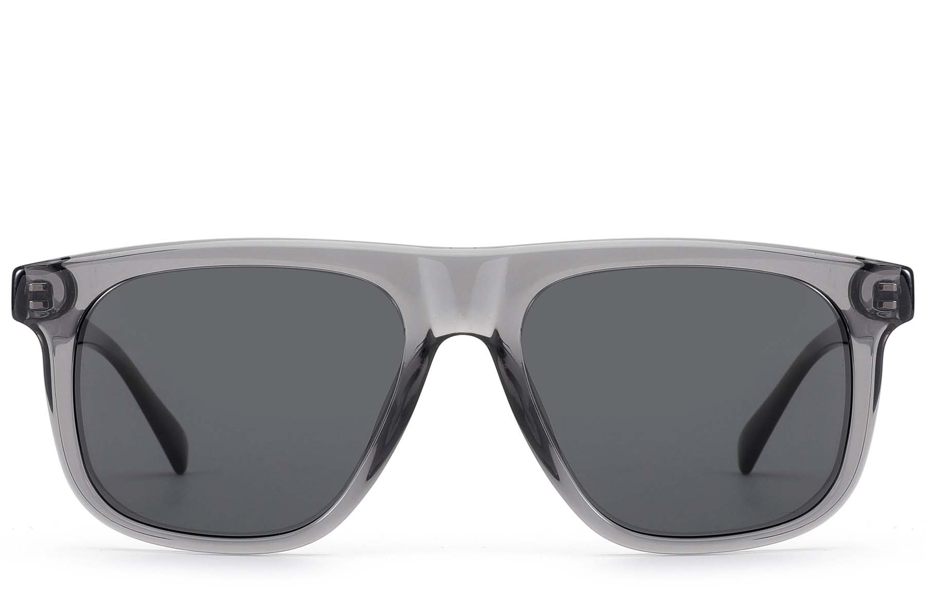 BS522-0202_Grey_Aviator_Acetate_sunglasses_front