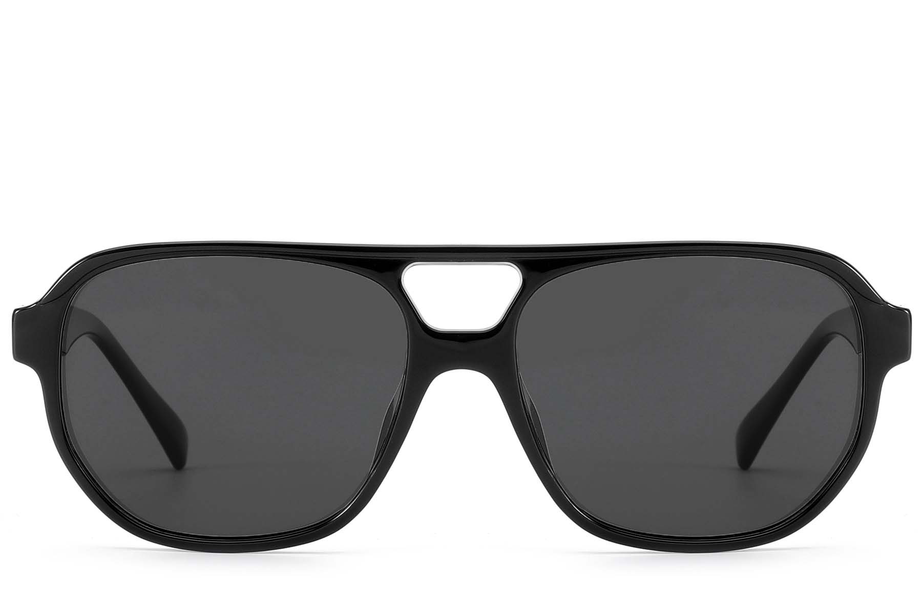 BS522-0205_Black_Aviator_Acetate_sunglasses_front
