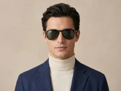 BS522-0224_Black_Aviator_Acetate_sunglasses-tryon_male