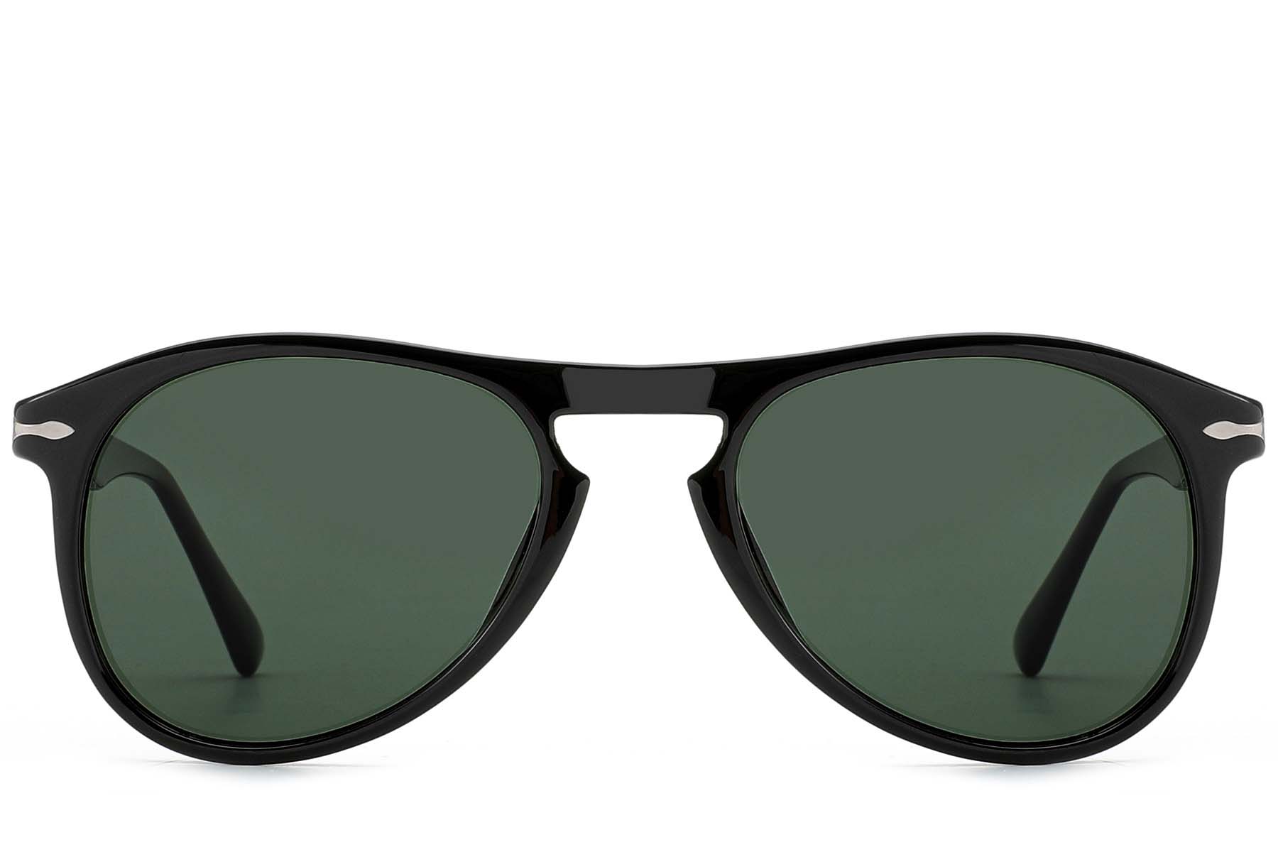 BS522-0224_Black_Aviator_Acetate_sunglasses_front