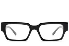 BS522-0289_Black_Rectangular_Acetate_Glasses_front