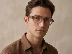 Round Pink Acetate Glasses #BS522-0293