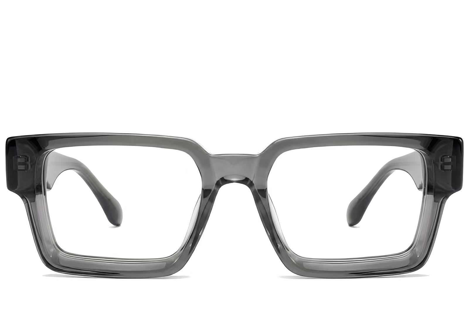 BS522-0299_Grey_Geometric_Acetate_Glasses_front