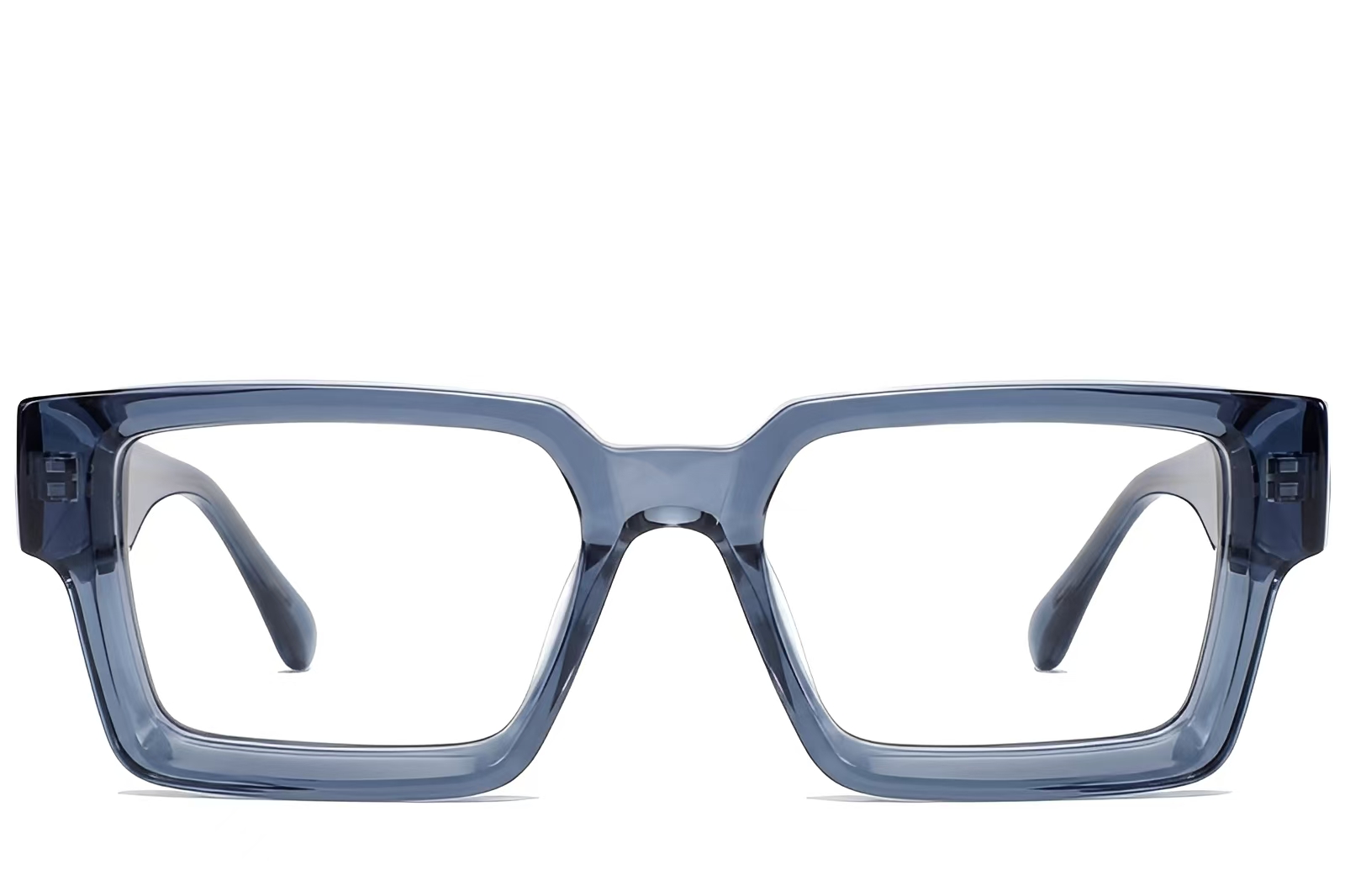 BS522-0300_Blue_Geometric_Acetate_Glasses_front