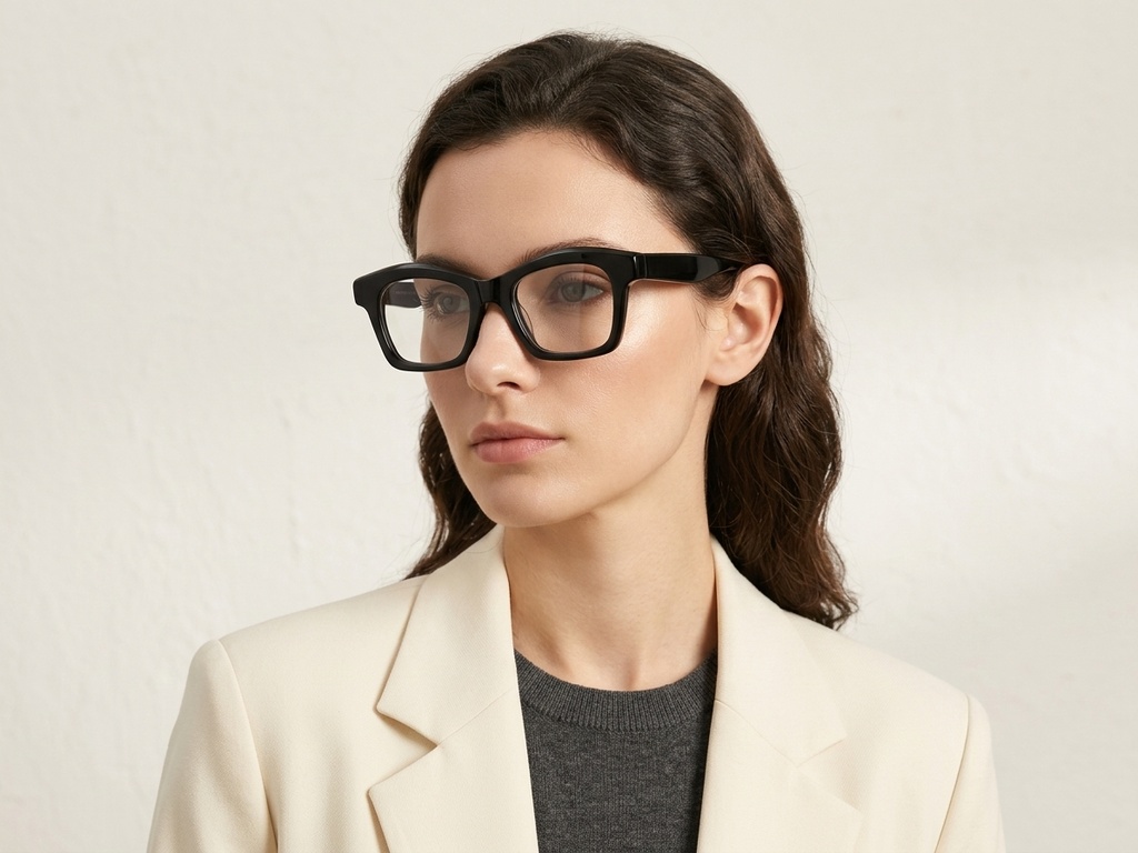 Butterfly Black Acetate Glasses #BS522-0310