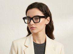 Butterfly Black Acetate Glasses #BS522-0310
