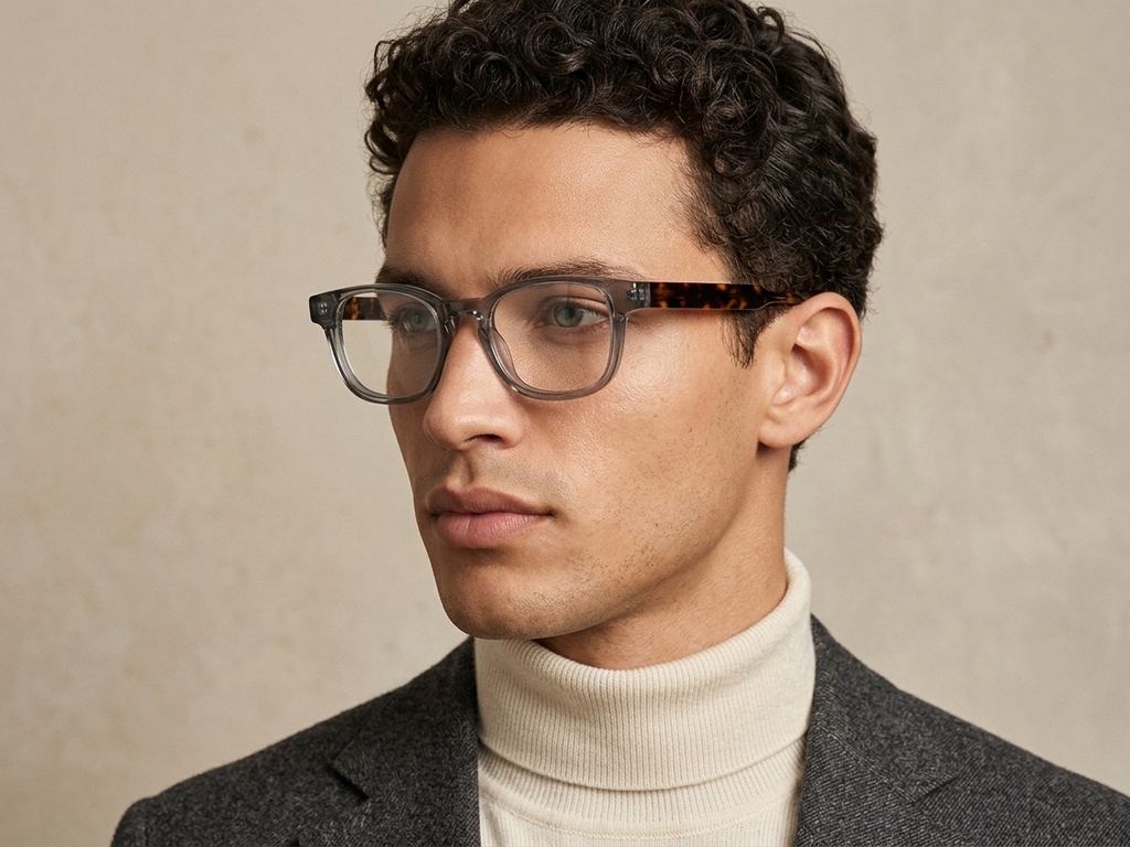 Vasos rectangulares de acetato gris #BS522-0315