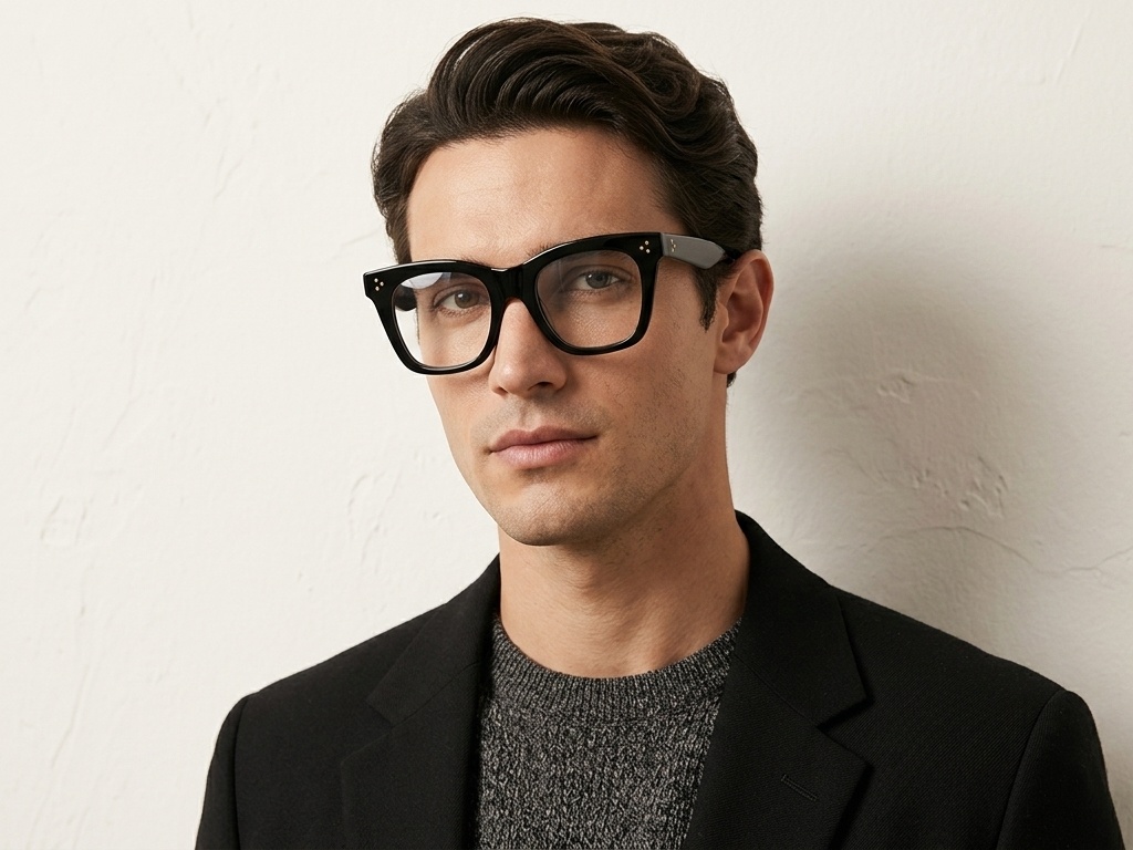Butterfly Black Acetate Glasses #BS522-0338