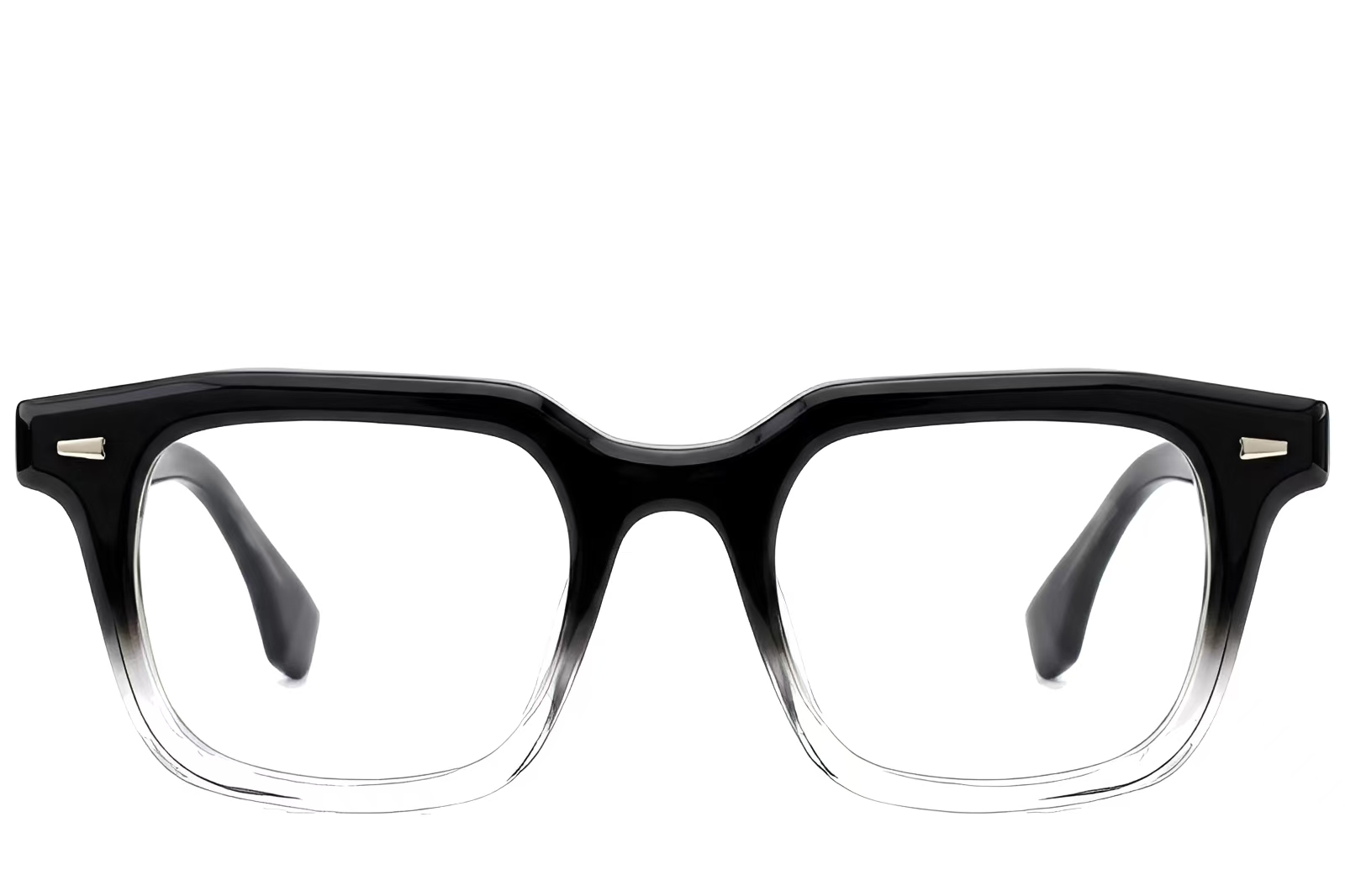 BS522-0349_Black_Rectangular_Acetate_Glasses_front