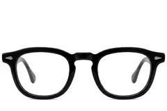 BS522-0355_Black_Rectangular_Acetate_Glasses_front
