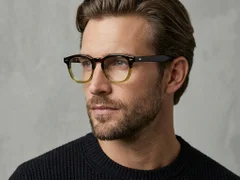 Rectangular Tortoiseshell Acetate Glasses #BS522-0357