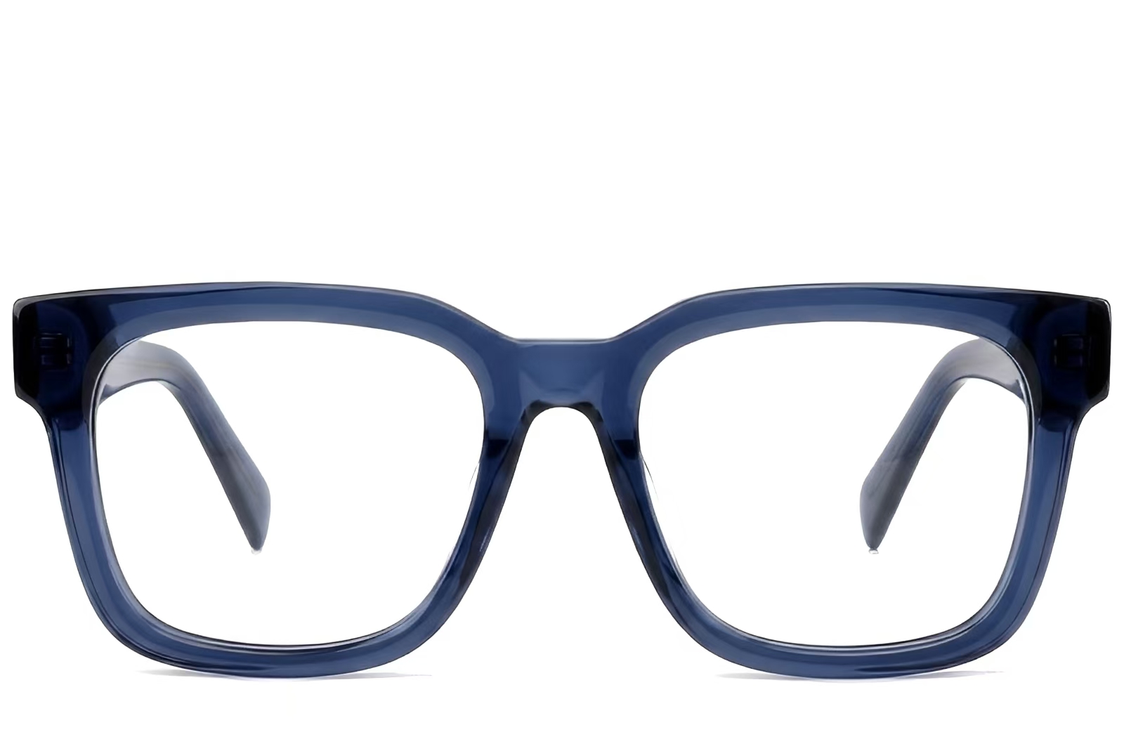 BS522-0380_Blue_Rectangular_Acetate_Glasses_front