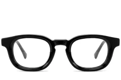 BS522-0382_Black_Rectangular_Acetate_Glasses_front